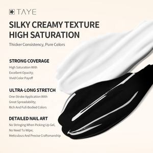 Toptan siyah beyaz boyama çizim Liner lehçe jel Nail Art Logo ile - Product Image 3