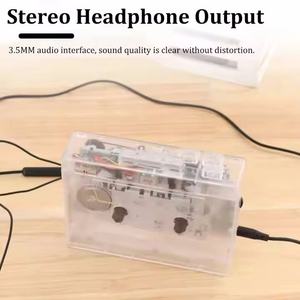 Lecteur de cassettes transparent K66 |   Convertisseur MP3 portable avec audio sans fil et fonction d'auto-réversement - Product Image 4