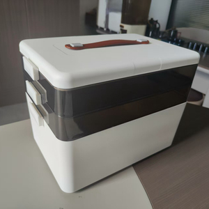 Caja de Almacenamiento de Medicamentos Personalizada con Logotipo, Blanca, Cuadrada, de Tres Capas, Gruesa, Ecológica, Hermética, con Cierre y Asa, de Gran Capacidad - Product Image 1