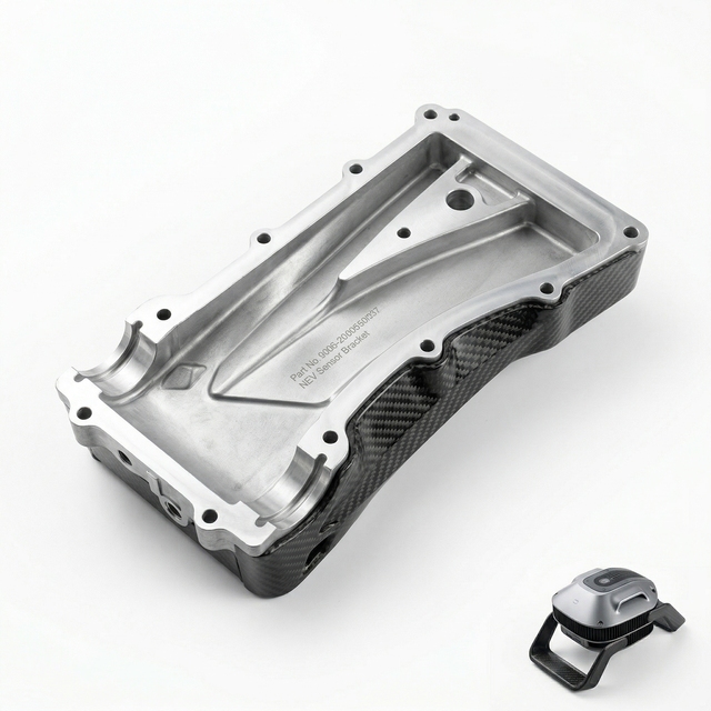 AsiaLink Custom Aluminum Die Casting EV Sensor Mount Bracket New Energy Vehicle Sensor Holder CNC Auto Part EV Manufacturing