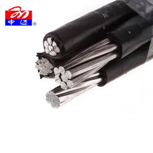 Cable aéreo de transmisión eléctrica de 1kV, cable aislado de PVC / XLPE/PE, precio para electricidad