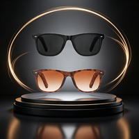 Casque Stéréo Sans Fil Supra-Auriculaire avec Indicateur LED, Micro Anti-Bruit, Lunettes de Soleil Intelligentes pour la Conduite, le Cyclisme et le Sport
