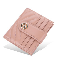 Boisee Dompet Pendek Kulit Pu Wanita, Dompet Kartu Kredit Pendek Mewah Model Korea