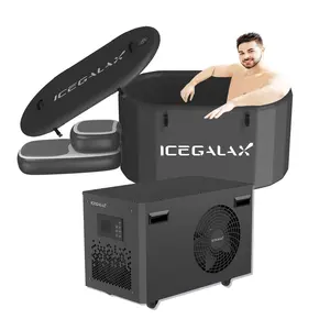 Bañera de hielo portátil ICEGALAX, bañeras de hielo inflables de PVC con enfriador de agua para adultos, recuperación de Fitness