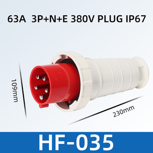 Prise et fiche de courant industrielles HFE 16A 110V/220V/380V 2-5 broches IP44/IP67 à contact en cuivre, connecteur de montage en surface - Product Image 3