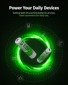 16 Juegos de Baterías Recargables EBL con Logotipo Personalizado, Combo de Baterías AA+AAA con 8 Baterías AA de 2300 mAh y 8 Baterías Recargables de 1100 mAh - Product Image 3