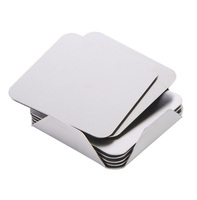 Échantillon gratuit 6 sous-verres personnalisés en acier inoxydable avec support