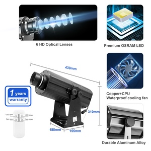 Proyector LED de Alta Definición TMUT de 200W para Logotipos, Iluminación Publicitaria, Clasificación IP67, Ra85, 8500K - Product Image 6