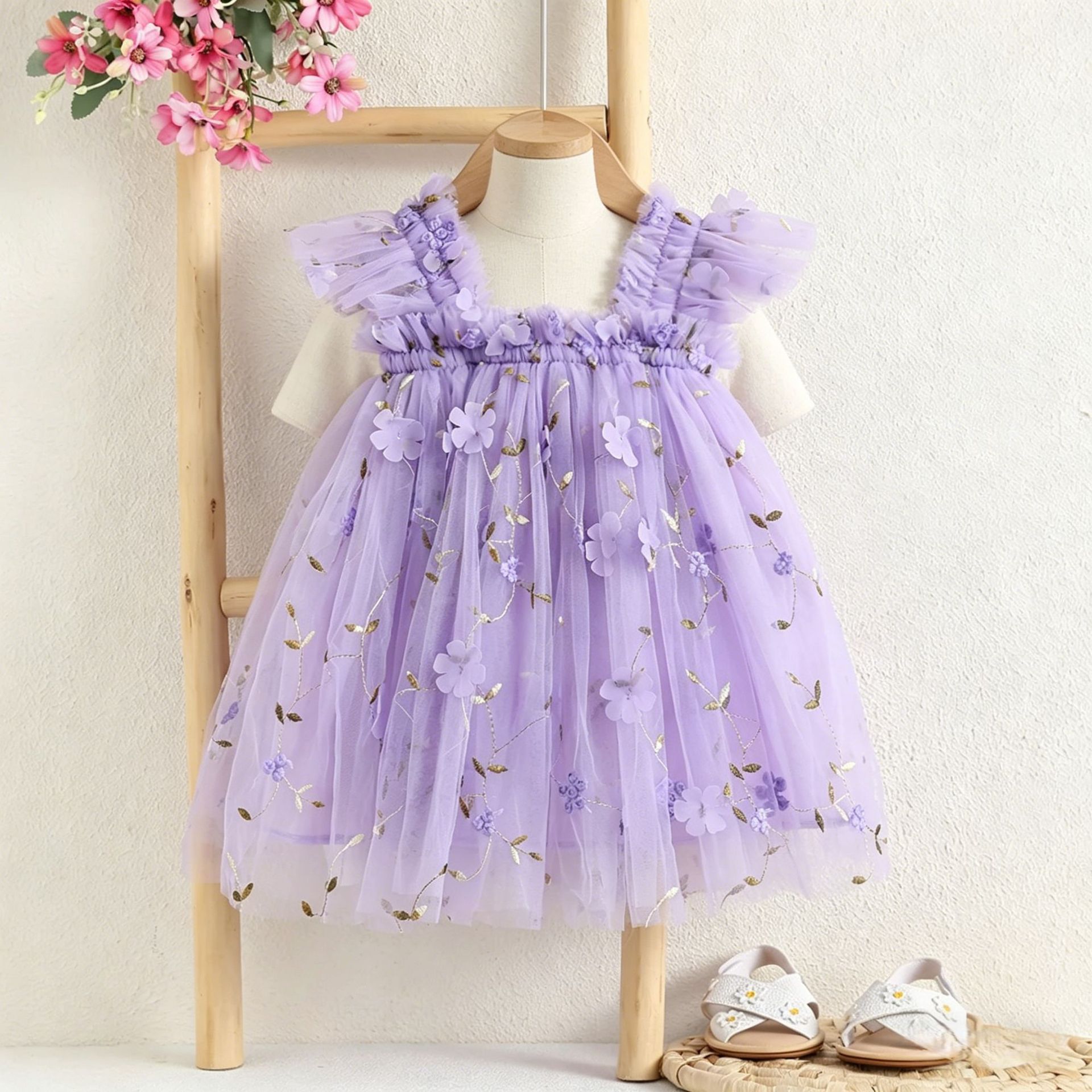 Petite fleur à patch violet