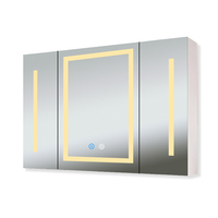 Meuble de salle de bain mural intelligent à LED de luxe, armoire de douche rectangulaire, meuble de salle de bain moderne à vendre