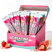 Boissons énergétiques OEM sans eau, mélange de poudre de créatine, saveur pastèque, sans sucre, faible teneur en glucides, boîte de sticks, créatine en poudre