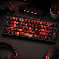 Custom LOL Panda Annie 68 Key PBT Dye Sublimation Side Printed Keycaps Cherry Profile for Mechanical Keyboard