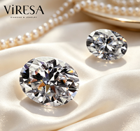 Viresa Toptan 0.5ct 1ct 2ct 3ct Oval Kesim Gevşek Mozanit Taşı DEF Berraklık VVS1 Sertifikalı Mozanit Elmas