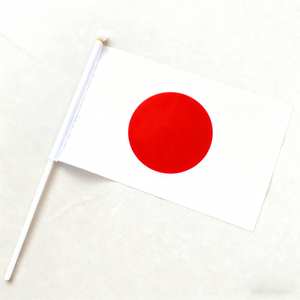 可定制设计数码印花涤纶迷你手持旗帜塑料旗杆-防水防皱长方形 - Product Image 5