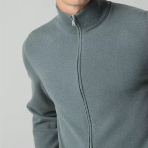 Fabricante de Prendas de Punto Personalizadas OEM ODM, Suéter de Cachemira con Cierre para Hombre, Suministro Directo de Fábrica, Suéter de Cachemira para Hombre - Product Image 5