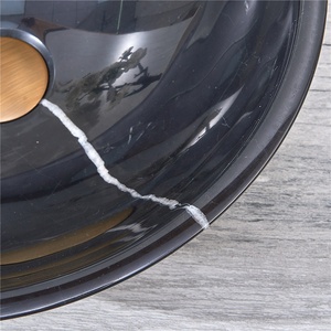 <span class=keywords><strong>Lavabo</strong></span> da Appoggio <span class=keywords><strong>Rotondo</strong></span> in Marmo Nero Marquina Moderno Aquarius AQ025 con Capacità di 9L, Ecologico - Product Image 5