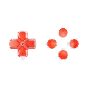 Botones de Acción D-pad Personalizados en Tres Tonos: Naranja, Transparente y Rojo, con Símbolos Rediseñados para el Control de PS5 - Product Image 4