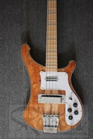 Weifang Rebon 4 String Ricken Neck Through Body Electric Bass Guitar with Mahogany Body