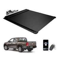 DirtyTruck Electric Power retráctil Tonneau cubierta para 2011 + para Volkswagen Amarok doble cabina impermeable aleación de aluminio bloqueo