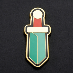 Badge aimanté pour réfrigérateur OEM, design épée élégant, plaqué or, émail dur personnalisé, pour cadeau périphérique de jeu et d'animation - Product Image 6