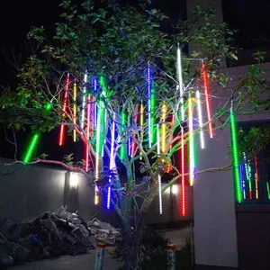 Kersttuinverlichting Fee Led Lichtslingers Vakantie Feest Huis Outdoor Decoratie Led Meteorenregen Regenverlichting