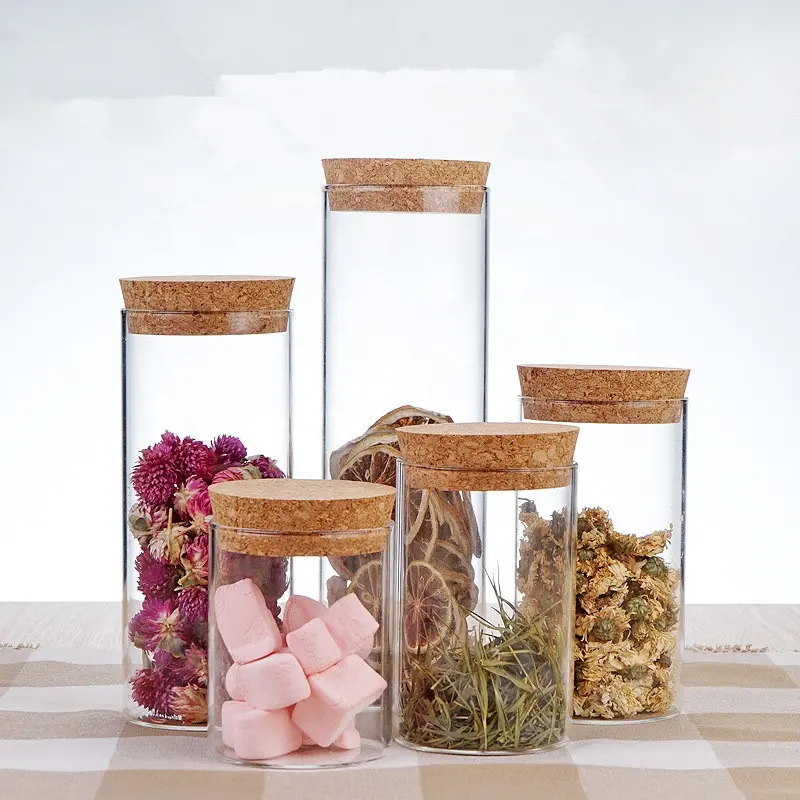 Contenitori in vetro borosilicato di alta qualità per fiori o tè