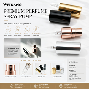 Pulvérisateur à fine brume noir avec capuchon complet en aluminium et plastique, pompe <span class=keywords><strong>de</strong></span> pulvérisation cosmétique pour les soins capillaires et les flacons <span class=keywords><strong>de</strong></span> spray corporel - Product Image 6