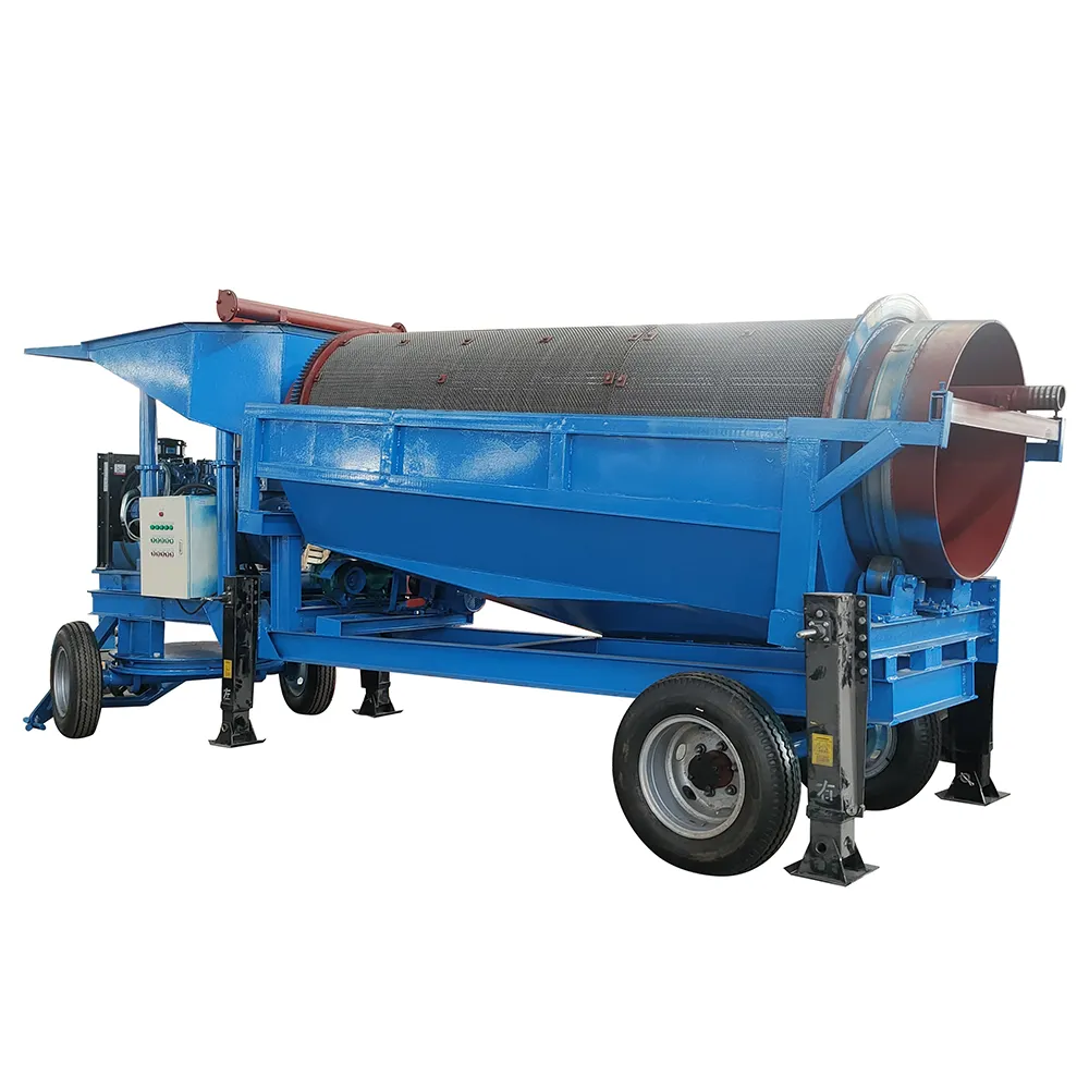 portable small separator trommel screen gravel gold drum separator machine detach mobile trommel screen aggregate