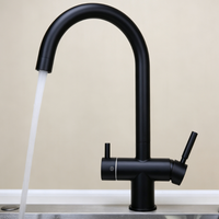 Robinet de cuisine 5-en-1 sous évier avec refroidisseur, filtre purificateur d'eau pétillante, robinet d'eau froide et chaude