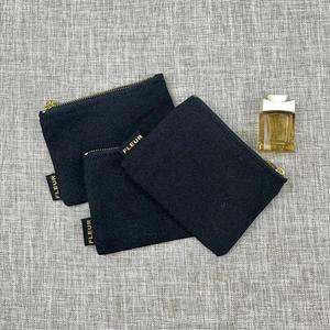 Bolsa de Almacenamiento de Algodón Ecológica de Nuevo Estilo, Bolsa de Maquillaje de Lona 100% Algodón, Bolsa de Lona de Algodón Negra con Cierre - Product Image 2