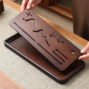 Mini bandeja de té de bambú, bandeja de té para el hogar, mesa pequeña para preparar té en seco, mesa individual para preparar té en seco, resistente al moho - Product Image 3