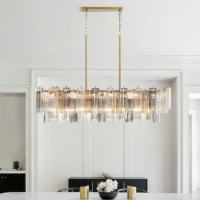 Lustre LED moderne de luxe en verre de Murano doré, garantie 3 ans, pour salon et chambre d'hôtel, éclairage suspendu