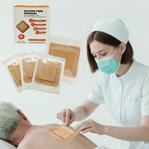 Medicazione in Schiuma di Silicone 15x15cm, Medicazione Sterile in Schiuma di Silicone Autoadesiva per Ulcere <span class=keywords><strong>da</strong></span> Pressione, Cerotto per Pazienti Allettati - Product Image 6