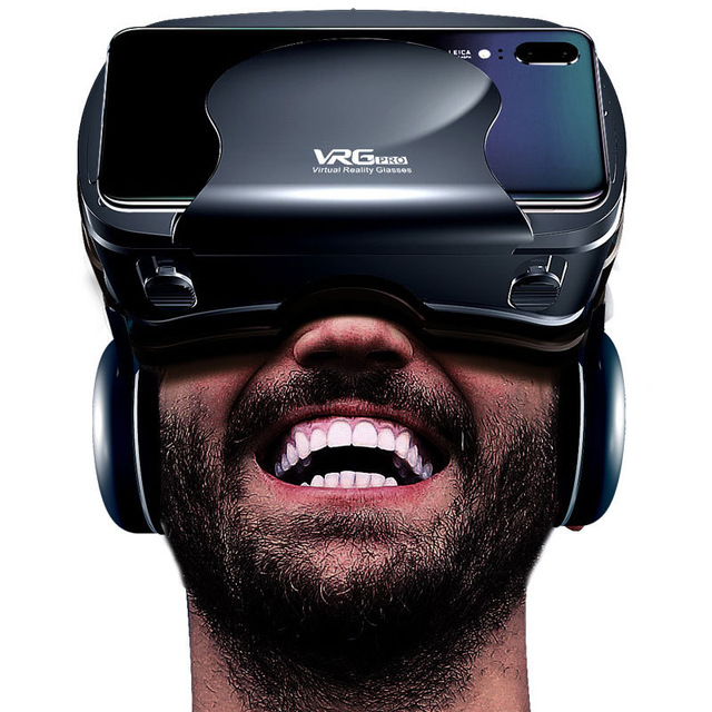 5-7 Inch Shutter 3D AR Glasses for Movies and Games Compatible with Phone and MicroSD Storage