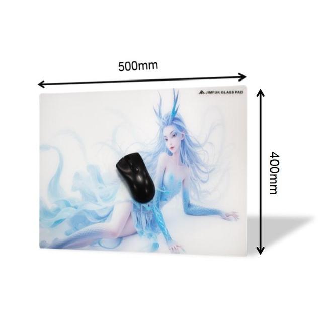 Edgeless Glass Mousepad Fastest No Coating Tempered Glass Mouse Pad for Gmaer