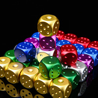 Dés hexagonaux multicolores en alliage d'aluminium de 16 mm, jeu de bar portable, soirées KTV, cadeaux créatifs pour le vin, fournitures de divertissement et de loisirs