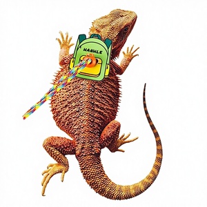 Nouvelle laisse pour lézard, corde de promenade extérieure pour reptile, modèle Lion marron réglable avec ailes mignonnes pour sac à dos <span class=keywords><strong>3750</strong></span> - Product Image 1