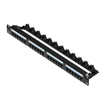 Obral besar UTP 19 "1U Cat5e Cat6 Panel Patch 24 port Krone & 110 Panel Patch IDC ganda dengan manajemen kabel