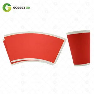 China Paper Factory Biodegradable White 9oz 8oz 280gsm 210gsm Printable Cup Slice Pe Pla Coated Printed Paper Cup Fan
