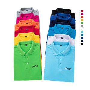 Custom solid corporate work logo men's cotton polyester polo Men's business Embroidery design polo tshirts