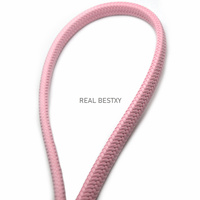 Yeni 12x6mm düz örgülü pembe deri kordon geniş deri kordonlar dize halat bilezik bulgular DIY takı toptan