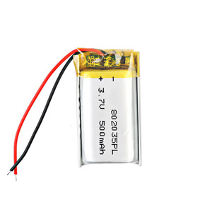 사용자 정의 802035 500mah 800mah 3.7v 리튬 폴리머 배터리 리튬 이온 셀 충전식 배터리 Lipo 배터리 - Product Image 6