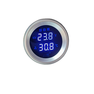 Compteur combiné numérique Hanwen pour température de l'eau et tension, 52 mm, pour camions et véhicules, ajustement universel, affichage bleu - Product Image 1
