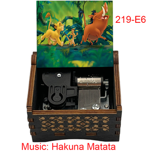 Caja <span class=keywords><strong>Musical</strong></span> de Madera con Grabado Vintage de Anime King Lion Hakuna Matata, Recuerdo Perfecto para Regalo de Boda, Regalo para Niñas, Amigas, Amantes - Product Image 6