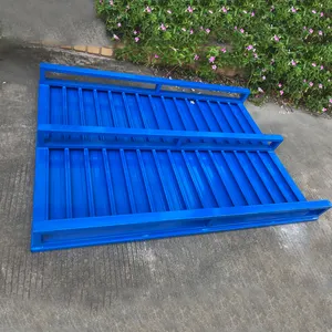 Individuelle Pulverbeschichtung oder zinkbeschichtete Stahlpallets Metallpallets für Warenlager mit 4-seitigen Gabelstapler-Eingang
