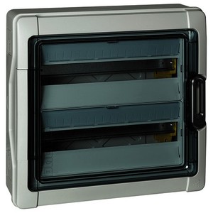 Quadro Elettrico a Parete Bticino Idroboard 12x2 Moduli DIN IP65 Impermeabile in Plastica 2 Postazioni - Product Image 1