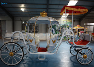 <span class=keywords><strong>Precio</strong></span> bajo Horse Drawn Royal Cart 4 Wheel Dune Buggy Wedding Limousine Pumpkin Horse Cart <span class=keywords><strong>para</strong></span> parque al aire libre - Product Image 4