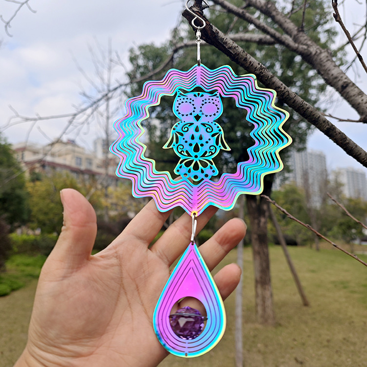 Queue de hibou colorée en forme de larme de 6 pouces