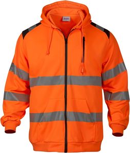 Sudadera de seguridad de alta visibilidad para hombre, sudadera de trabajo reflectante con cremallera ANSI Clase 3, jersey con capucha de alta visibilidad, ropa de trabajo - Product Image 1