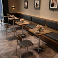 HUALIN Ensemble de table et de chaises de salle à manger en bois massif de style moderne pour restaurant, hôtel, café, canapé, siège de carte